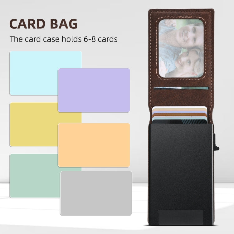 For Samsung Galaxy S22 Ultra 5G Suteni H19 Litchi Texture 2-in-1 MagSafe Removable Card Case Back Phone Case(Brown) - Galaxy S22 Ultra 5G Cases by Suteni | Online Shopping UK | buy2fix