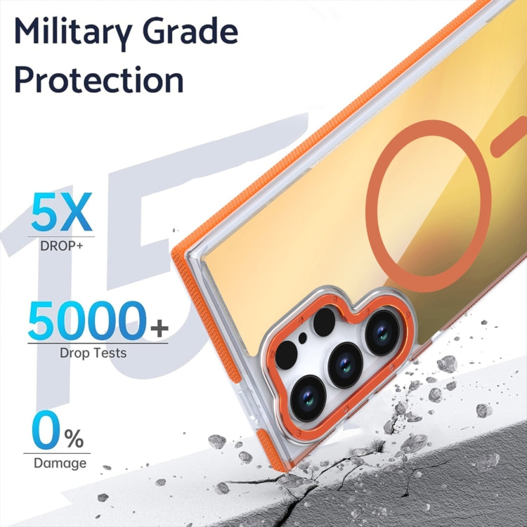 For Samsung Galaxy S25+ 5G Dual-Color Gradient Discolor MagSafe Phone Case(Orange) by buy2fix