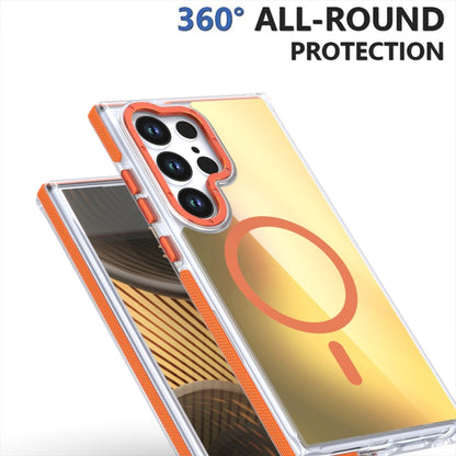 For Samsung Galaxy S25+ 5G Dual-Color Gradient Discolor MagSafe Phone Case(Orange) by buy2fix