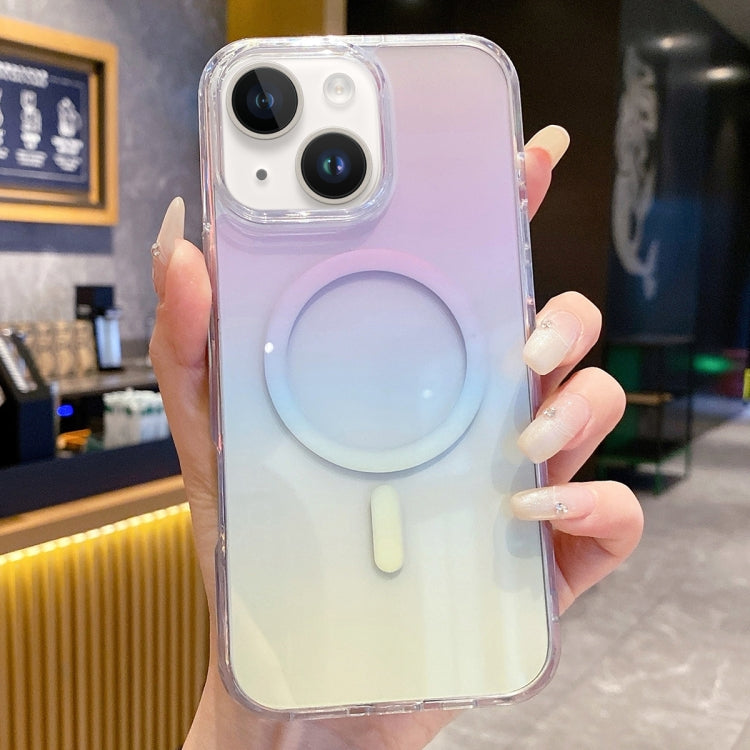 For iPhone 14 Gradient Transparent PC MagSafe Phone Case(Colorful) - iPhone 14 Cases by buy2fix | Online Shopping UK | buy2fix