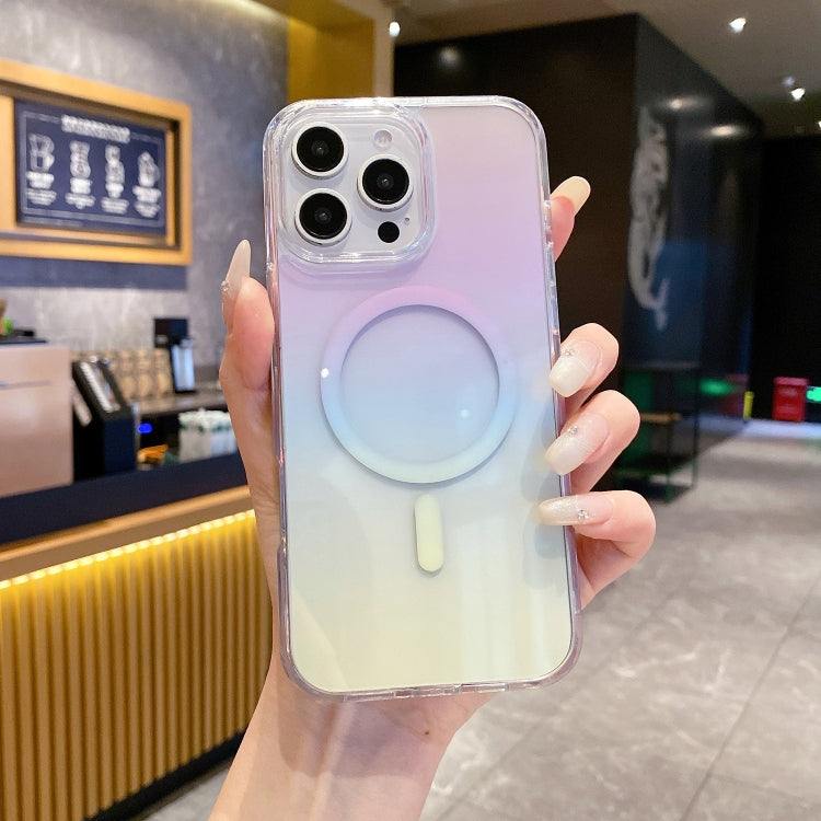 For iPhone 16 Pro Max Gradient Transparent PC MagSafe Phone Case(Colorful) - iPhone 16 Pro Max Cases by buy2fix | Online Shopping UK | buy2fix