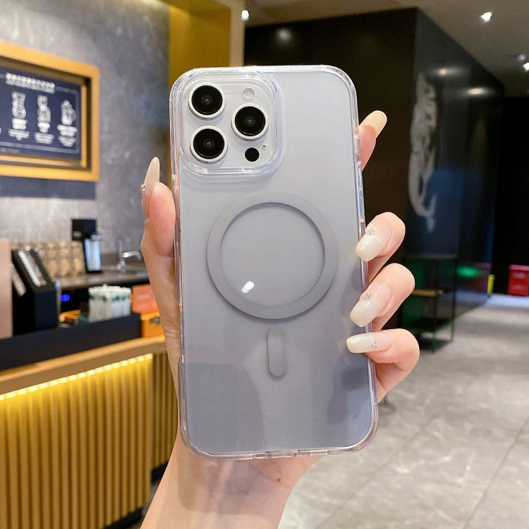 For iPhone 16 Pro Gradient Transparent PC MagSafe Phone Case(Gradient Gray) - iPhone 16 Pro Cases by buy2fix | Online Shopping UK | buy2fix