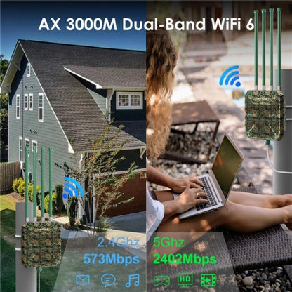 WAVLINK WN573HX3 WiFi 6 Extender Outdoor AX3000 Dual Band  Courtyard RV Wireless Router, Plug:EU Plug - Wireless Routers by WAVLINK | Online Shopping UK | buy2fix