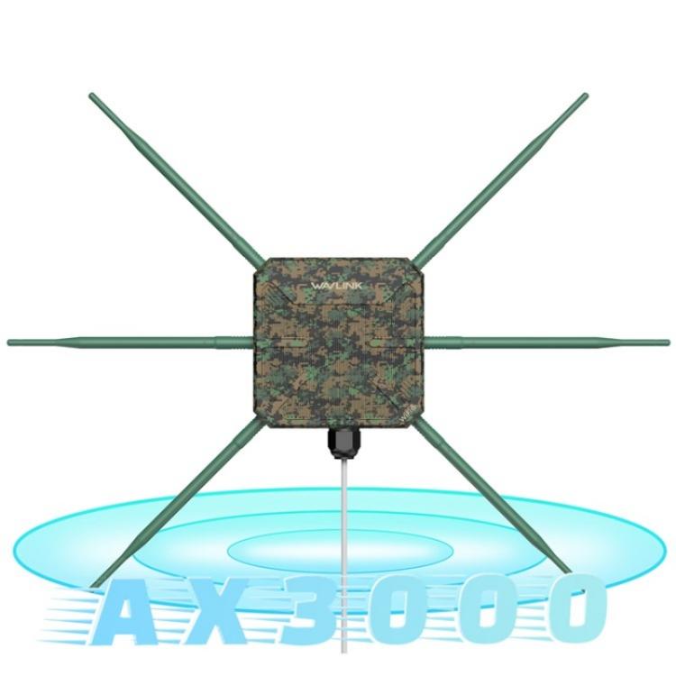 WAVLINK WN588HX3 AX3000 Outdoor WiFi Extender with 6 Antennas Dual Band WiFi Repeater, Plug:UK Plug - Wireless Routers by WAVLINK | Online Shopping UK | buy2fix