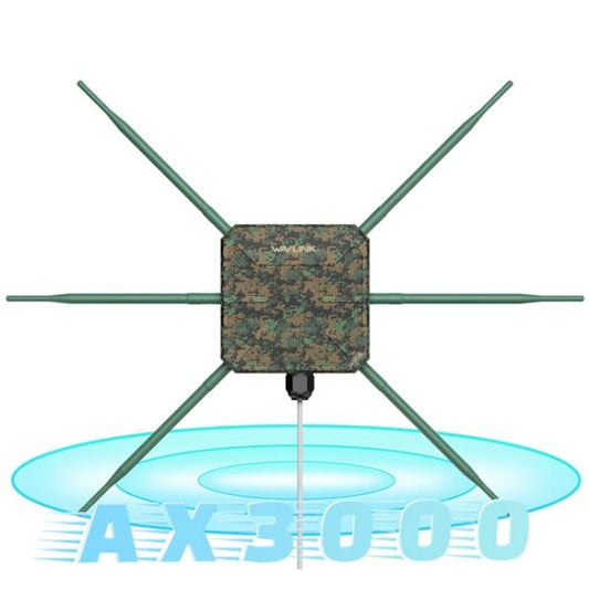 WAVLINK WN588HX3 AX3000 Outdoor WiFi Extender with 6 Antennas Dual Band WiFi Repeater, Plug:EU Plug - Wireless Routers by WAVLINK | Online Shopping UK | buy2fix