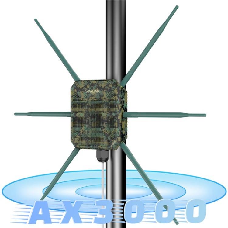WAVLINK WN588HX3 AX3000 Outdoor WiFi Extender with 6 Antennas Dual Band WiFi Repeater, Plug:UK Plug - Wireless Routers by WAVLINK | Online Shopping UK | buy2fix