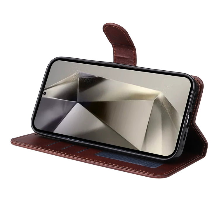 For Samsung Galaxy S25 Ultra 5G ENKAY Card Wallet Calf Texture Leather Phone Case with Screen Film(Black) - Galaxy S25 Ultra 5G Cases by ENKAY | Online Shopping UK | buy2fix
