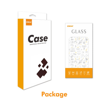 For Samsung Galaxy S25 5G ENKAY Card Wallet Calf Texture Leather Phone Case with Screen Film(Blue) - Galaxy S25 5G Cases by ENKAY | Online Shopping UK | buy2fix