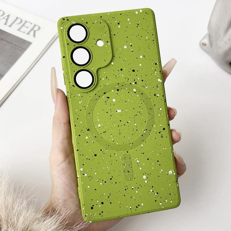 For Samsung Galaxy S25 5G Starry Sky TPU Shockproof MagSafe Phone Case(Green) by buy2fix
