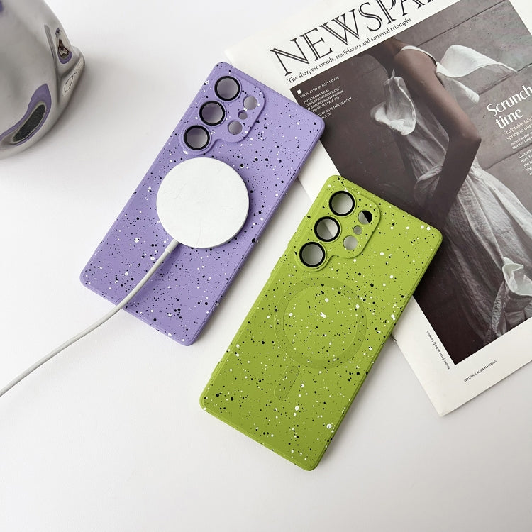 For Samsung Galaxy S25 Ultra 5G Starry Sky TPU Shockproof MagSafe Phone Case(Purple) by buy2fix