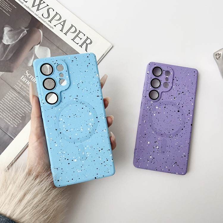 For Samsung Galaxy S25 Ultra 5G Starry Sky TPU Shockproof MagSafe Phone Case(Purple) by buy2fix