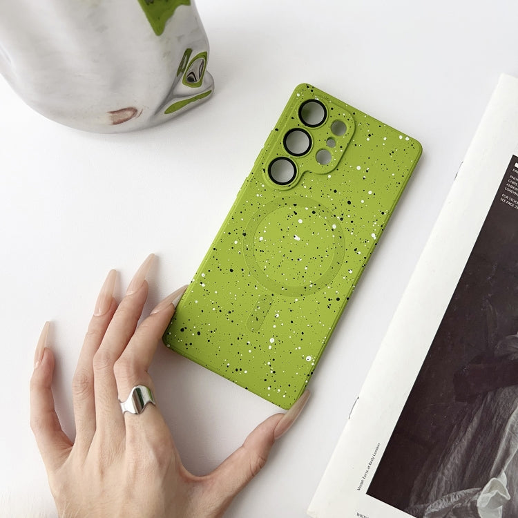 For Samsung Galaxy S25 5G Starry Sky TPU Shockproof MagSafe Phone Case(Green) by buy2fix