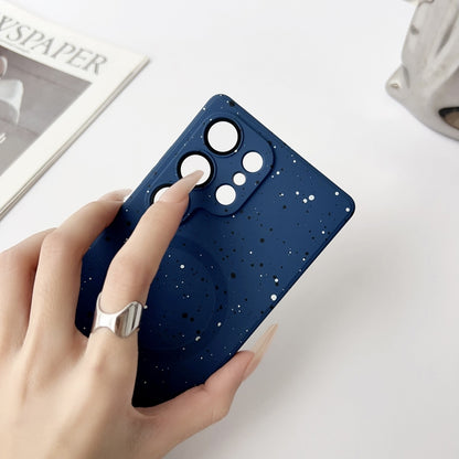 For Samsung Galaxy S25+ 5G Starry Sky TPU Shockproof MagSafe Phone Case(Dark Blue) by buy2fix