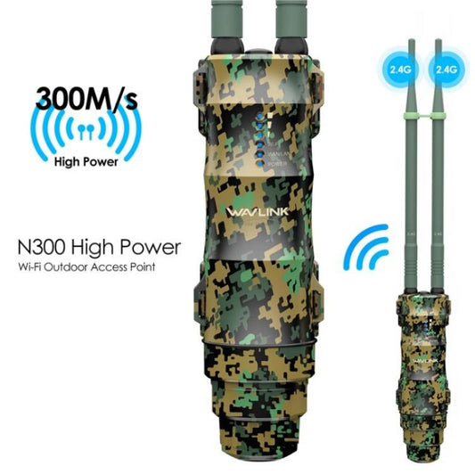 WAVLINK WN570HN2 Poe Weatherproof WiFi Extender 300Mbps High Power Outdoor Router, Plug:EU Plug - Wireless Routers by WAVLINK | Online Shopping UK | buy2fix