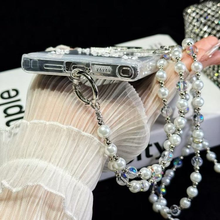 For Samsung Galaxy S25+ 5G Little Fresh Bow Neck Chain TPU Phone Case(Pink) by buy2fix