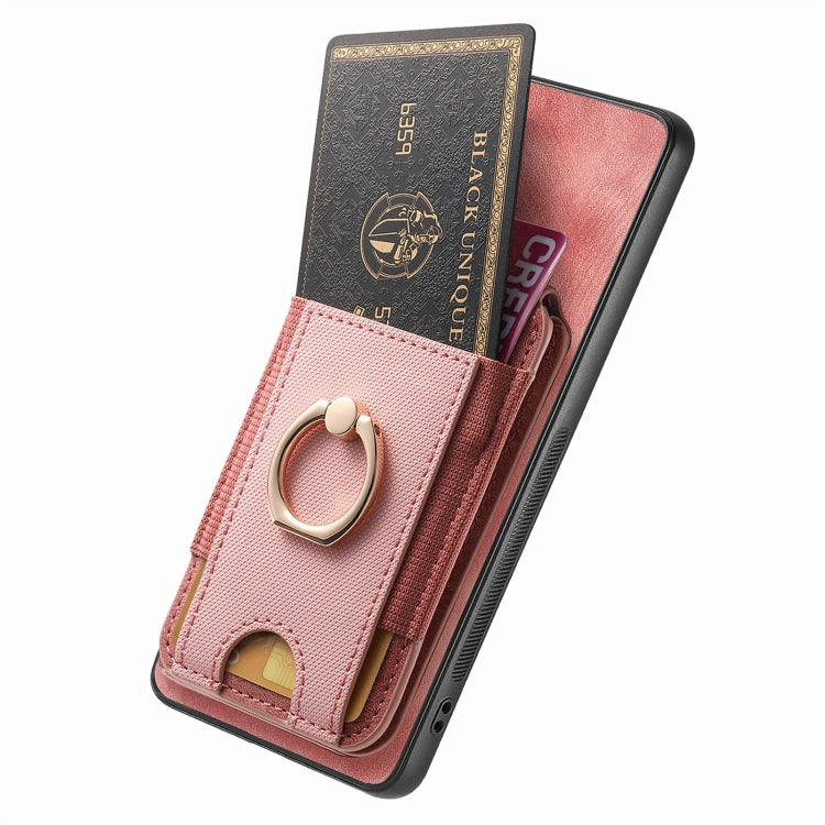 For Samsung Galaxy S25 Ultra 5G Retro Splitable Magnetic Stand Card Bag Leather Phone Case(Pink) by buy2fix