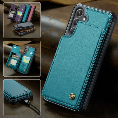 For Samsung Galaxy S25+ 5G CaseMe C22 Card Slots Holder RFID Anti-theft Phone Case(Green) - Galaxy S25+ 5G Cases by CaseMe | Online Shopping UK | buy2fix