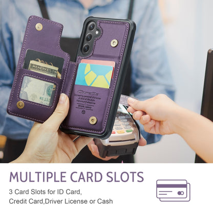 For Samsung Galaxy S25+ 5G CaseMe C22 Card Slots Holder RFID Anti-theft Phone Case(Purple) - Galaxy S25+ 5G Cases by CaseMe | Online Shopping UK | buy2fix