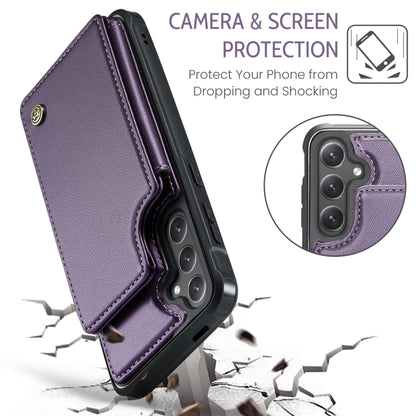 For Samsung Galaxy S25+ 5G CaseMe C22 Card Slots Holder RFID Anti-theft Phone Case(Purple) - Galaxy S25+ 5G Cases by CaseMe | Online Shopping UK | buy2fix