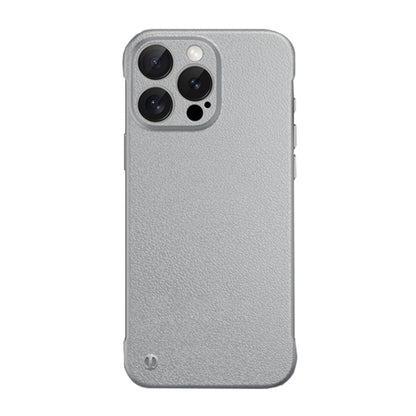 For iPhone 16 Pro Frameless Litchi Texture PC Phone Case(Titanium Silver) - iPhone 16 Pro Cases by buy2fix | Online Shopping UK | buy2fix