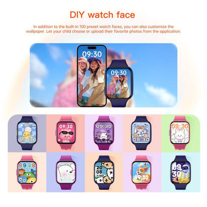 Wish 6 1.69 inch TFT Color Screen IP68 Waterproof Children Companion Smart Watch(Purple) - Smart Watches by buy2fix | Online Shopping UK | buy2fix