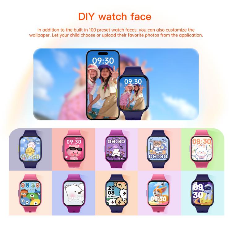 Wish 6 1.69 inch TFT Color Screen IP68 Waterproof Children Companion Smart Watch(Pink) - Smart Watches by buy2fix | Online Shopping UK | buy2fix