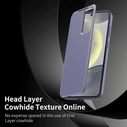 For Samsung Galaxy S25+ 5G Smart View Window Leather Phone Case with Card Slot(Purple) - Galaxy S25+ 5G Cases by buy2fix | Online Shopping UK | buy2fix