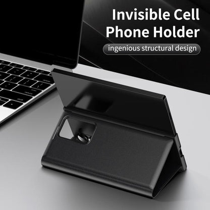 For Samsung Galaxy Z Fold3 5G Smart View Window Leather Phone Case with Card Slot(Black) - Galaxy Phone Cases by buy2fix | Online Shopping UK | buy2fix