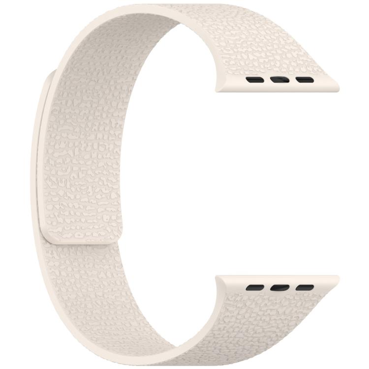 For Apple Watch 42mm / 41mm / 40mm / 38mm Litchi Texture Magnetic Silicone Watch Band(Starlight) - Watch Bands by buy2fix | Online Shopping UK | buy2fix