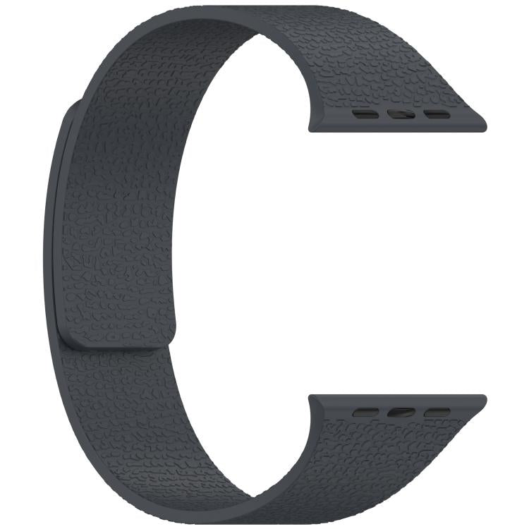 For Apple Watch 42mm / 41mm / 40mm / 38mm Litchi Texture Magnetic Silicone Watch Band(Starry Sky Lime) - Watch Bands by buy2fix | Online Shopping UK | buy2fix