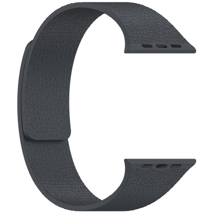 For Apple Watch 42mm / 41mm / 40mm / 38mm Litchi Texture Magnetic Silicone Watch Band(Starry Sky Lime) - Watch Bands by buy2fix | Online Shopping UK | buy2fix