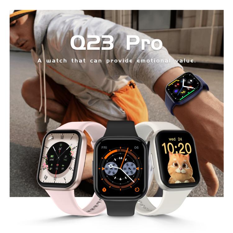 Q23 Pro 1.83 inch Color Screen IP68 Waterproof Bluetooth Call Smart Watch, Support Health Monitoring(Black) - Smart Watches by buy2fix | Online Shopping UK | buy2fix