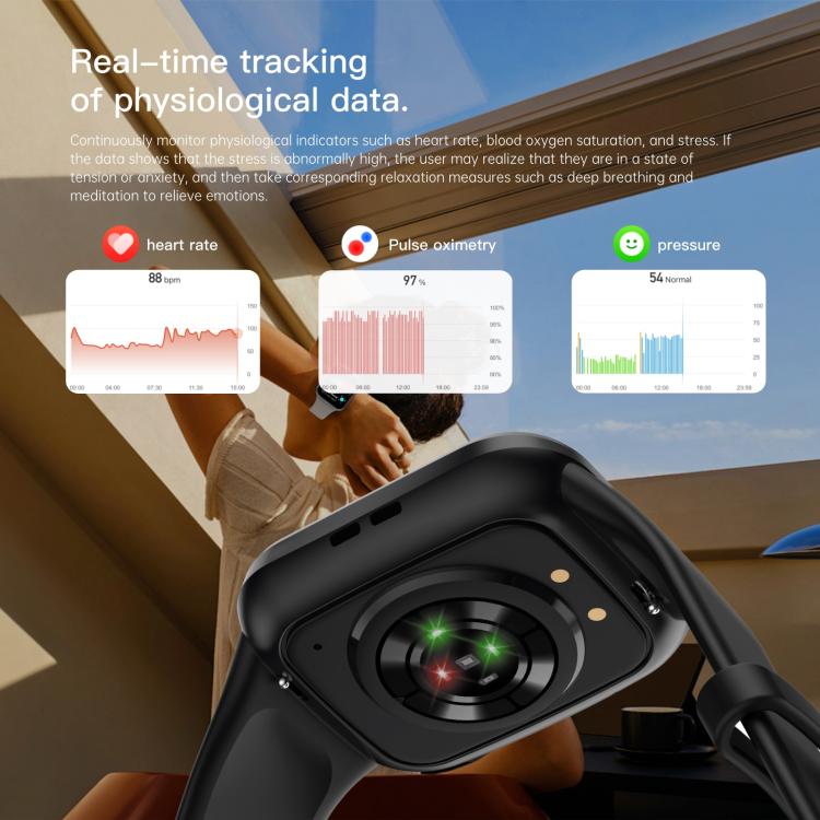 Q23 Pro 1.83 inch Color Screen IP68 Waterproof Bluetooth Call Smart Watch, Support Health Monitoring(Black) - Smart Watches by buy2fix | Online Shopping UK | buy2fix