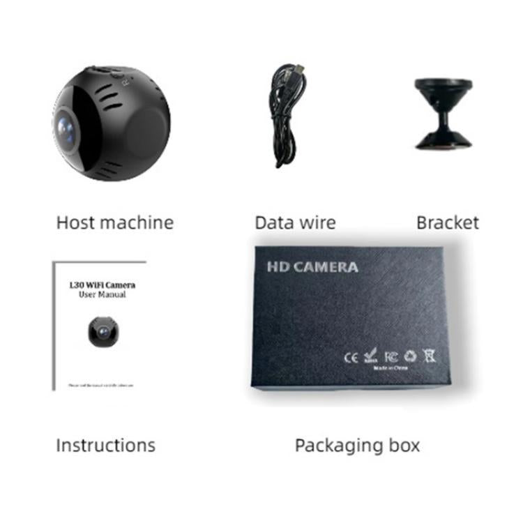 L30 Home Security Real Time Playback Panoramic View Phone Monitoring Mini Intelligent WiFi Camera - Mini Camera by buy2fix | Online Shopping UK | buy2fix