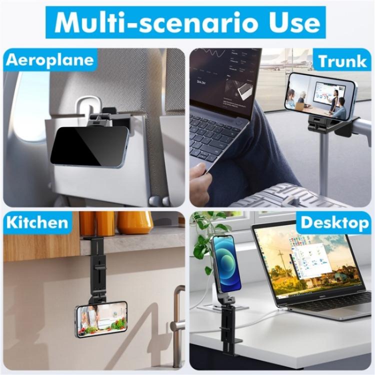 MA-161E Universal Clip-On Lazy Stand Adjustable Desktop Magnetic Phone Holder - Desktop Holder by buy2fix | Online Shopping UK | buy2fix