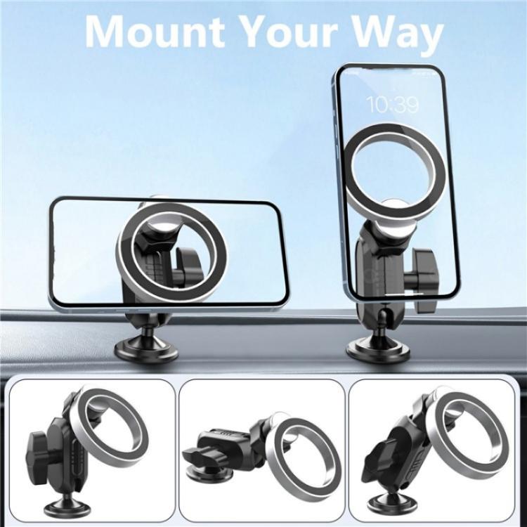 159A 360 Degree Rotation Adhesive Base Magnetic Car Dashboard Mount Phone Holder Bracket - Universal Car Holders by buy2fix | Online Shopping UK | buy2fix