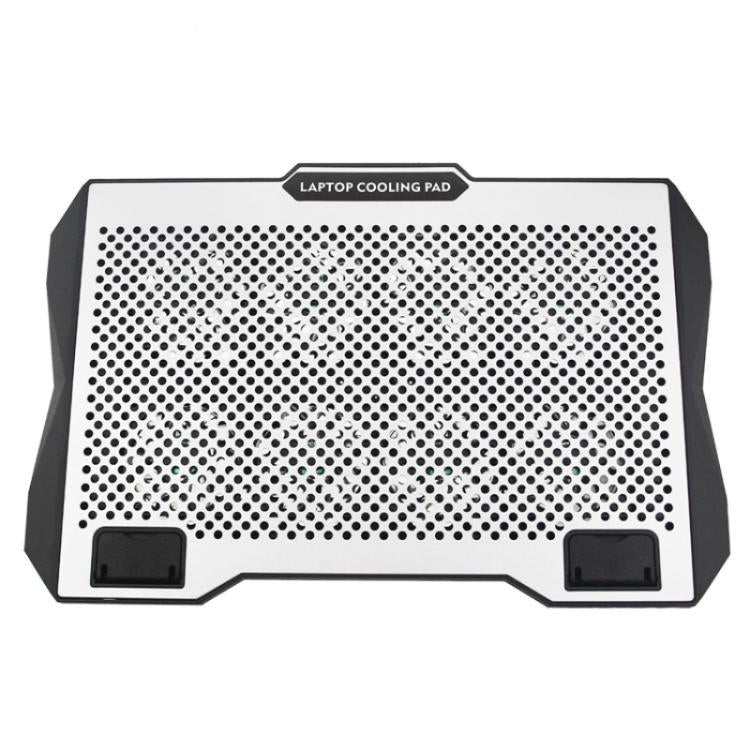S608 RGB Light 8 Silent Fans Adjustable Height Stand Laptop Cooling Pad with Phone Holder - Cooling Pads by buy2fix | Online Shopping UK | buy2fix