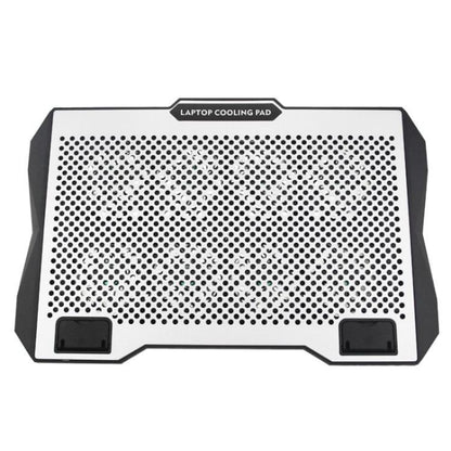 S608 RGB Light 8 Silent Fans Adjustable Height Stand Laptop Cooling Pad with Phone Holder - Cooling Pads by buy2fix | Online Shopping UK | buy2fix