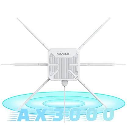 WAVLINK WN588HX3 AX3000 Outdoor WiFi Extender with 6 Antennas Dual Band WiFi Repeater, Plug:AU Plug - Wireless Routers by WAVLINK | Online Shopping UK | buy2fix