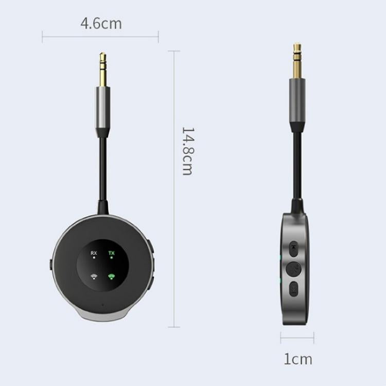 W11 Wireless Music Streaming Audio Adapter 2-in-1 Car Bluetooth 5.3 Transmitter Receiver - Bluetooth Adapters by buy2fix | Online Shopping UK | buy2fix
