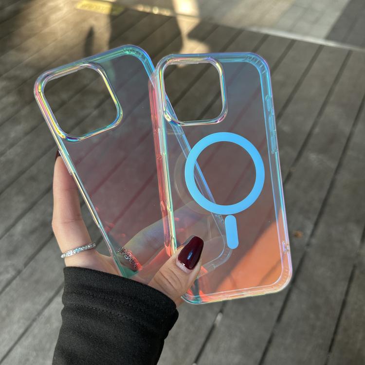 For iPhone 16e Laser Engraved Texture MagSafe Phone Case(Vertical Stripes) - iPhone 16e Cases by buy2fix | Online Shopping UK | buy2fix