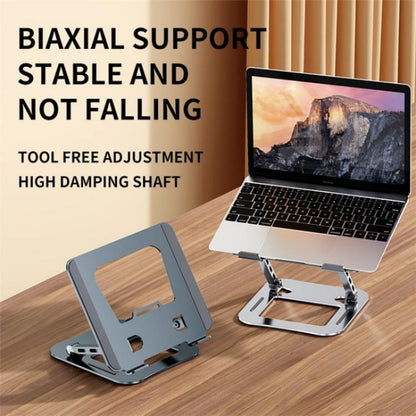 J30 Portable Desktop Adjustable Foldable Alloy Steel Laptop Cooling Stand(Silver) - Laptop Stand by buy2fix | Online Shopping UK | buy2fix