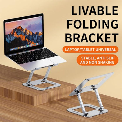 J30 Portable Desktop Adjustable Foldable Alloy Steel Laptop Cooling Stand(Silver) - Laptop Stand by buy2fix | Online Shopping UK | buy2fix