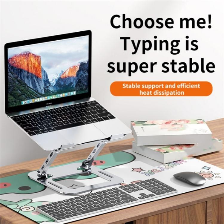 J30 Portable Desktop Adjustable Foldable Alloy Steel Laptop Cooling Stand(Silver) - Laptop Stand by buy2fix | Online Shopping UK | buy2fix