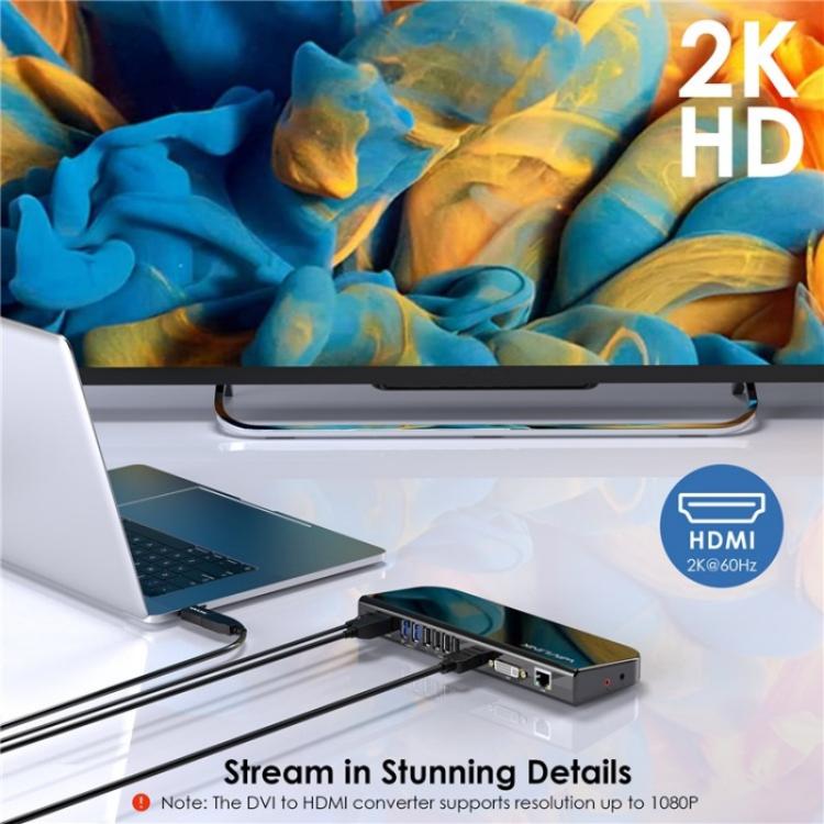 WAVLINK UG49DK1 For Windows Mac Android 13 In 1 USB-C Hub Dual Display Docking Station, Plug:EU Plug -  by WAVLINK | Online Shopping UK | buy2fix