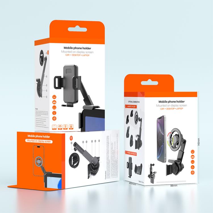 Clip On Universal Car Computer Monitor Mount 360 Degree Rotation Phone Holder Stand - Universal Car Holders by buy2fix | Online Shopping UK | buy2fix