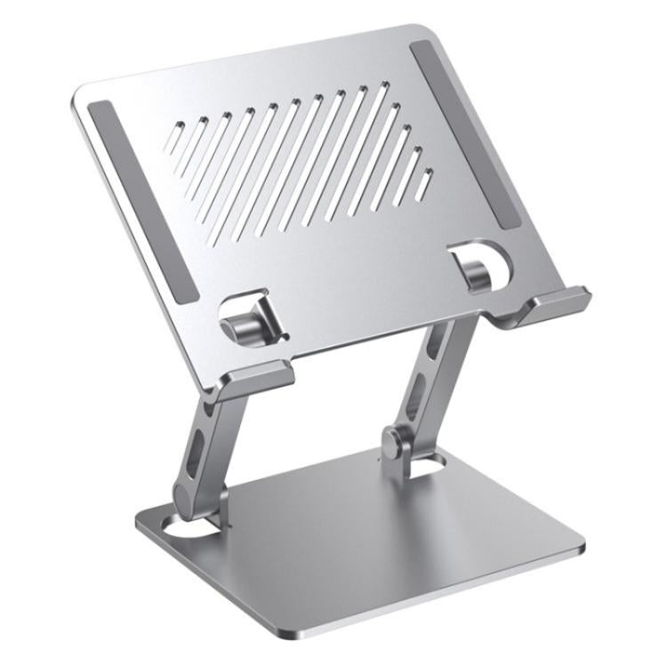 J26S Adjustable Foldable Desktop Tablet Alloy Steel Metal Stand(Silver) - Desktop Holder by buy2fix | Online Shopping UK | buy2fix