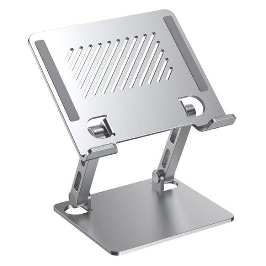 J26S Adjustable Foldable Desktop Tablet Alloy Steel Metal Stand(Silver) - Desktop Holder by buy2fix | Online Shopping UK | buy2fix