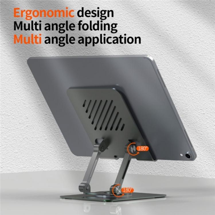 L8 2 in 1 360 Degree Rotating Foldable Desktop Phone Tablet Metal Cooling Holder - Desktop Holder by buy2fix | Online Shopping UK | buy2fix