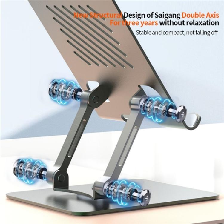 L8 2 in 1 360 Degree Rotating Foldable Desktop Phone Tablet Metal Cooling Holder - Desktop Holder by buy2fix | Online Shopping UK | buy2fix